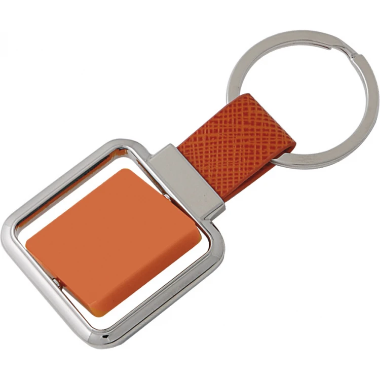 Square revolving key ring