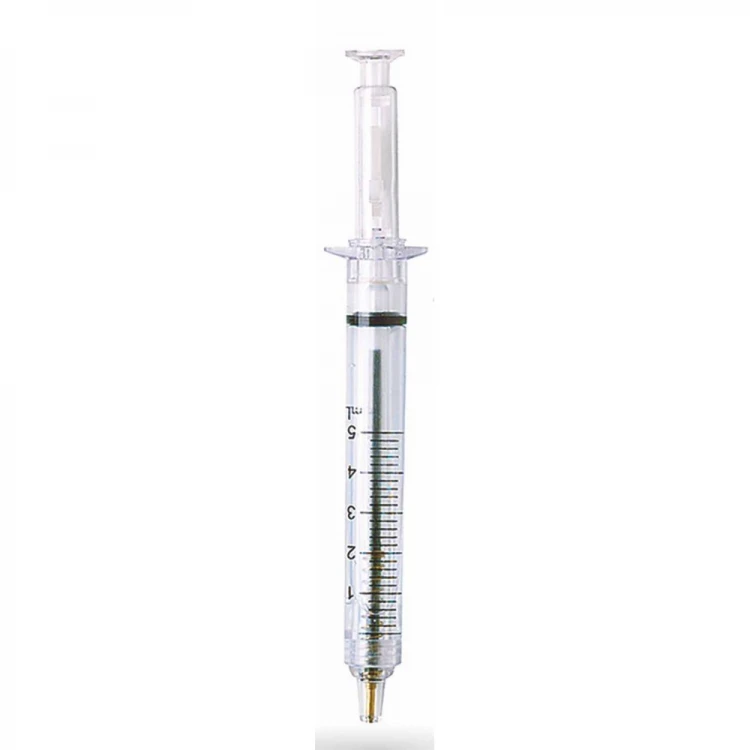 Syringe-shaped pen