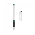 Ballpoint pen with touch rubber tip