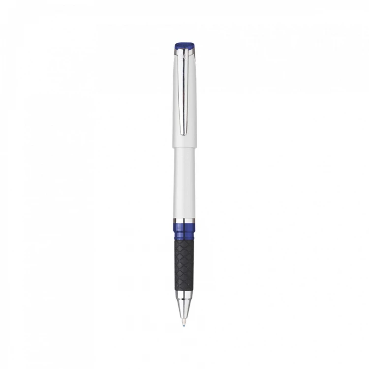 Ballpoint pen with touch rubber tip