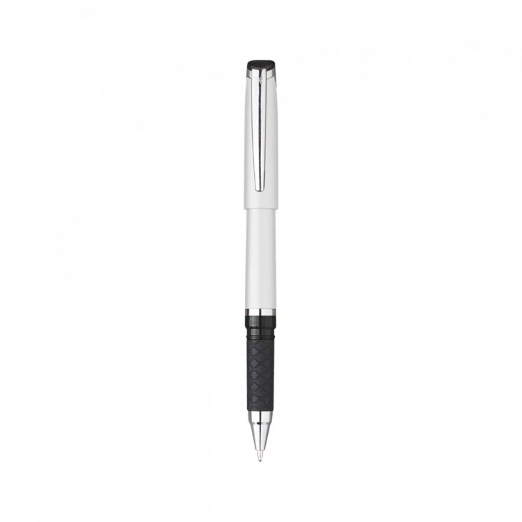 Ballpoint pen with touch rubber tip