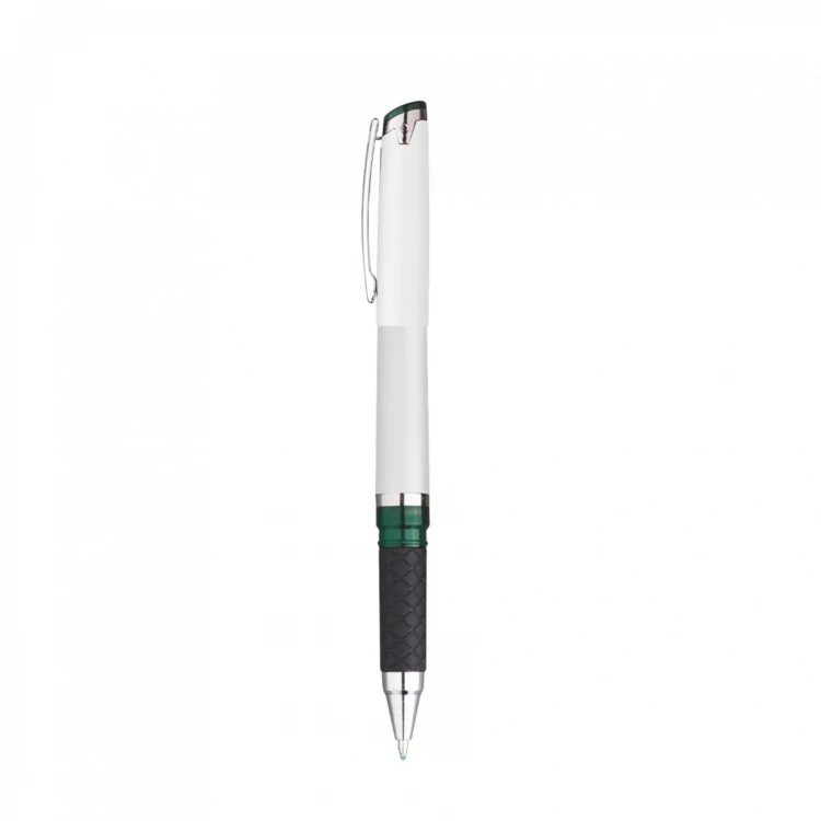 Ballpoint pen with touch rubber tip