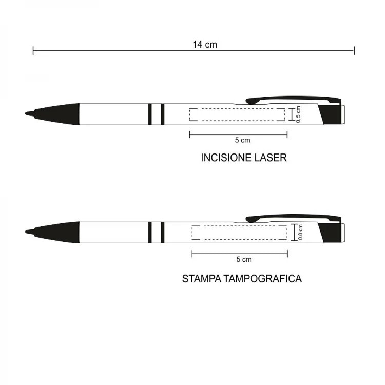 Aluminium click pen