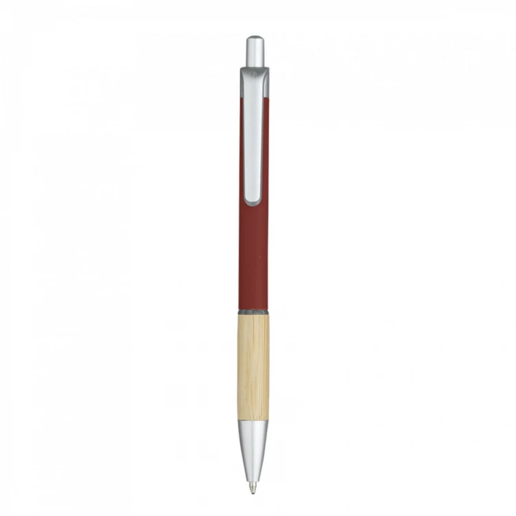 Custom eco wooden pen with rubber grip