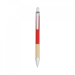 Custom eco wooden pen with rubber grip