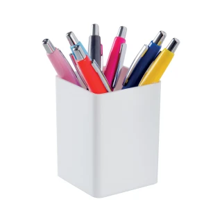 Portapenne da scrivania quadrato, in plastica
