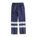 Pantalone da lavoro WORKTEAM multitasche in poliestere-cotone con bande riflettenti, taglie 40-62