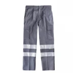 Pantalone da lavoro WORKTEAM multitasche in poliestere-cotone con bande riflettenti, taglie 40-62