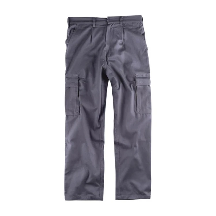 Pantalone da lavoro WORKTEAM mod. Multitasche in cotone grigio da personalizzare con logo aziendale