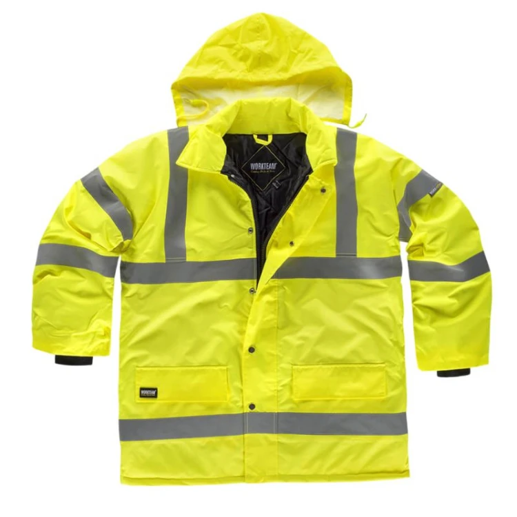 Impermeable WORKTEAM alta visibilidad parka impermeable acolchada