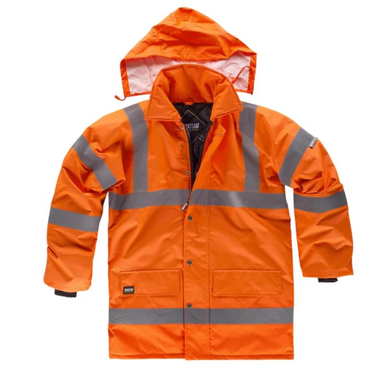 Impermeable WORKTEAM alta visibilidad parka impermeable acolchada