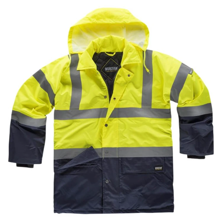 Impermeable WORKTEAM alta visibilidad parka impermeable acolchada