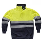 Sudadera WORKTEAM alta visibilidad bicolor con cuello alto velcro