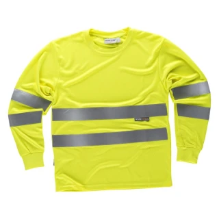 T-shirt maniche lunghe WORKTEAM mod. Alta visibilità