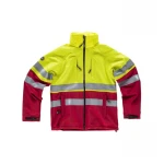 Chaqueta WORKTEAM softshell alta visibilidad con bandas reflectantes
