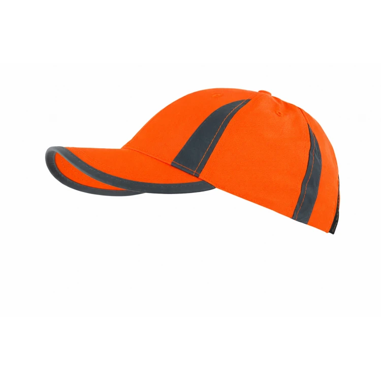 Gorra de alta visibilidad con bandas reflectantes y cierre ajustable