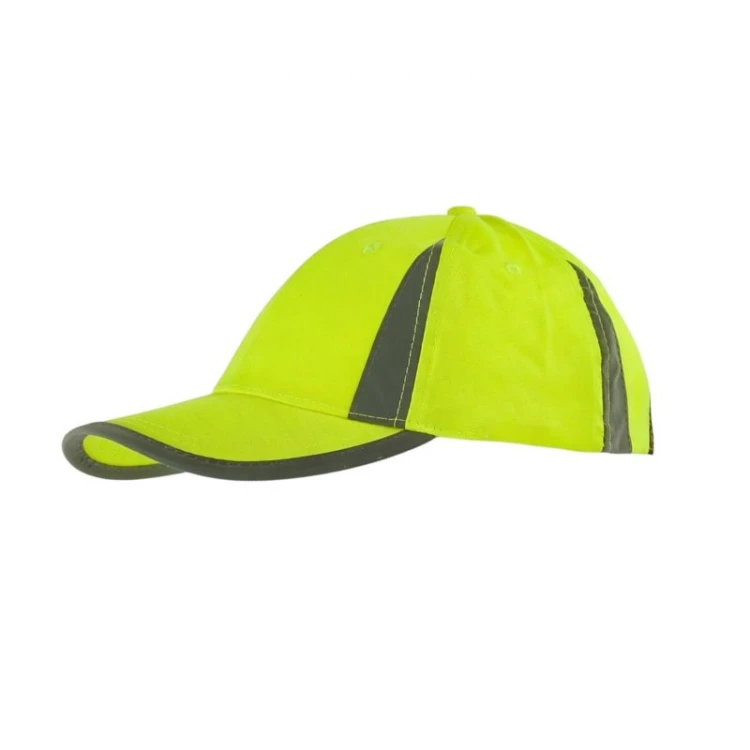 Gorra de alta visibilidad con bandas reflectantes y cierre ajustable
