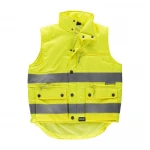 Gilet matelassé WORKTEAM haute visibilité avec bandes réfléchissantes