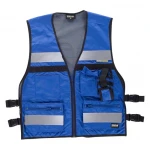 Gilet multipoches WORKTEAM haute visibilité avec bandes réfléchissantes