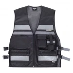 Gilet multipoches WORKTEAM haute visibilité avec bandes réfléchissantes