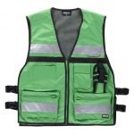 Gilet multipoches WORKTEAM haute visibilité avec bandes réfléchissantes