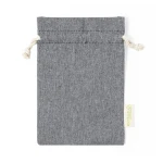 Sacchetto cotone riciclato GRS 130 g/m² con coulisse 15×21 cm
