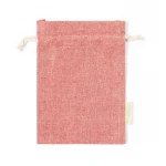 Sacchetto cotone riciclato GRS 130 g/m² con coulisse 15×21 cm