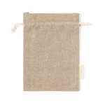 Sacchetto cotone riciclato GRS 130 g/m² con coulisse 15×21 cm
