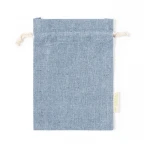 Sacchetto cotone riciclato GRS 130 g/m² con coulisse 15×21 cm