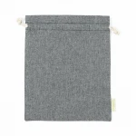 Sacchetto cotone riciclato GRS 130 g/m² con coulisse 25×30 cm