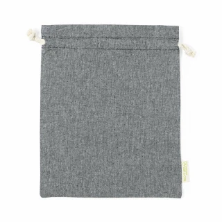 Sacchetto cotone riciclato GRS 130 g/m² con coulisse 25×30 cm