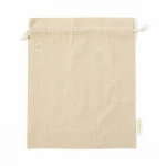 Sacchetto cotone riciclato GRS 130 g/m² con coulisse 25×30 cm