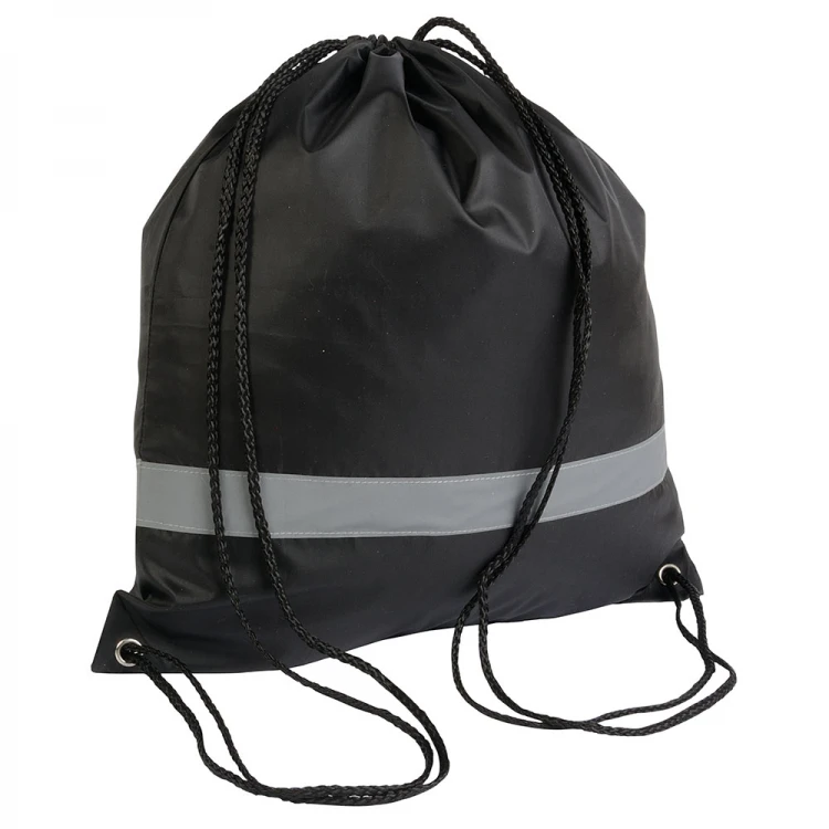 Zainetto in poliestere con banda rifrangente