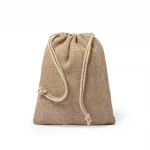 Shopper in juta 260 g/m² con chiusura a cordoncino