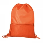 Drawstring bag with mesh net