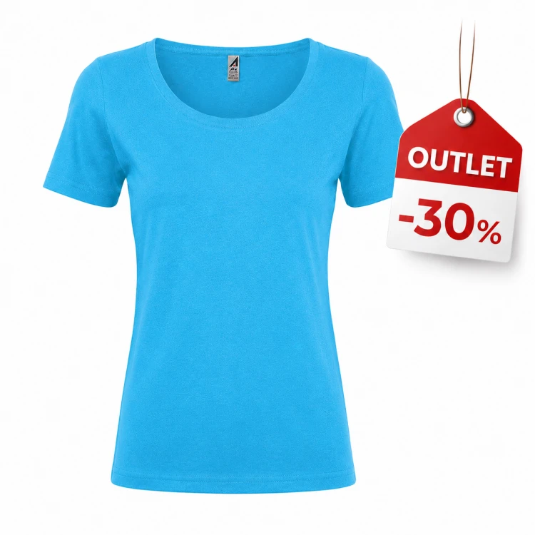 ALE Lady women's t-shirt in combed cotton, front view, colour to personalise with company logo