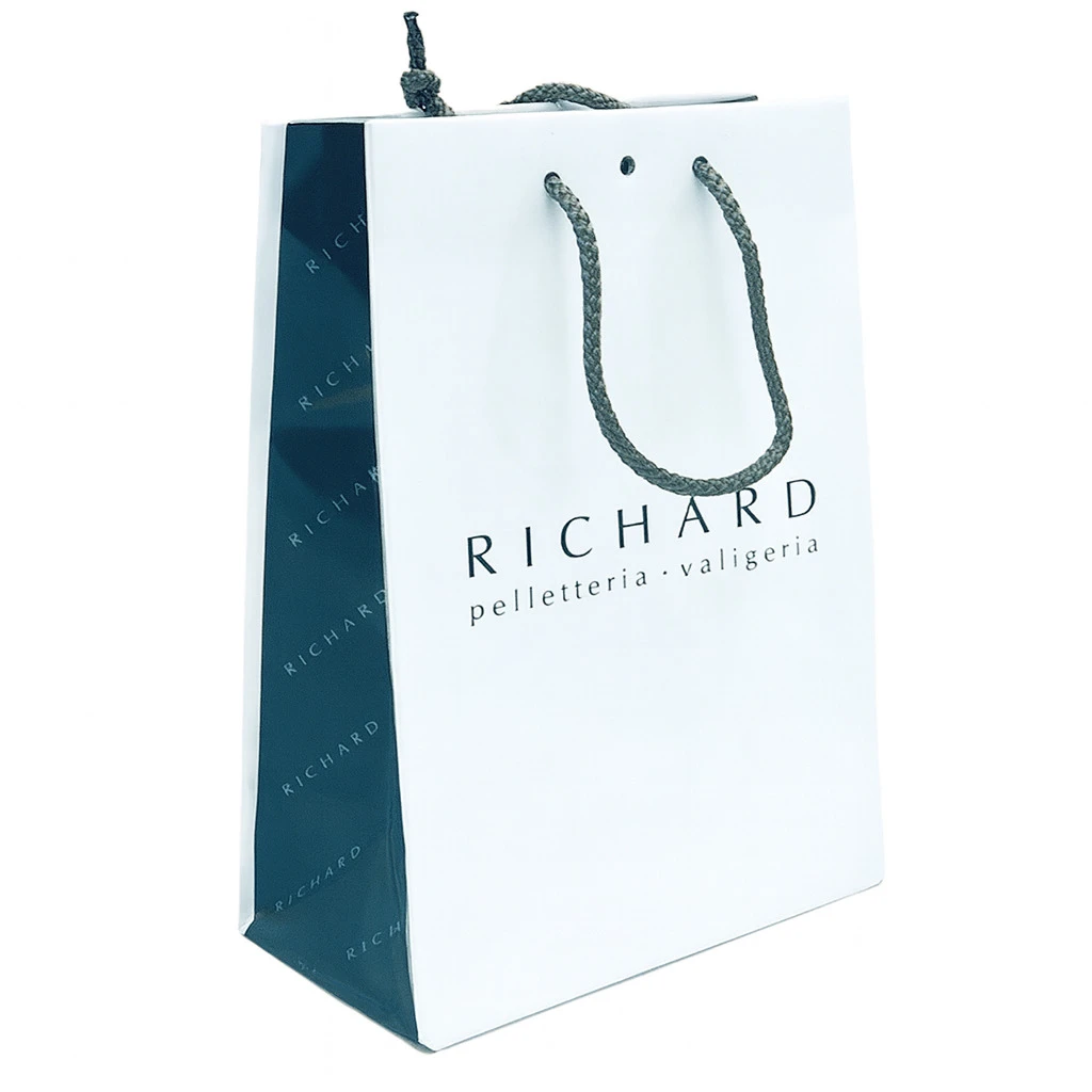 Shopper in carta con stampa offset a colori