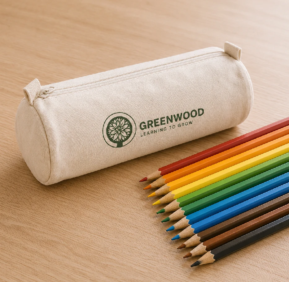 Astuccio e matite personalizzati con logo per scuola primaria e forniture scolastiche