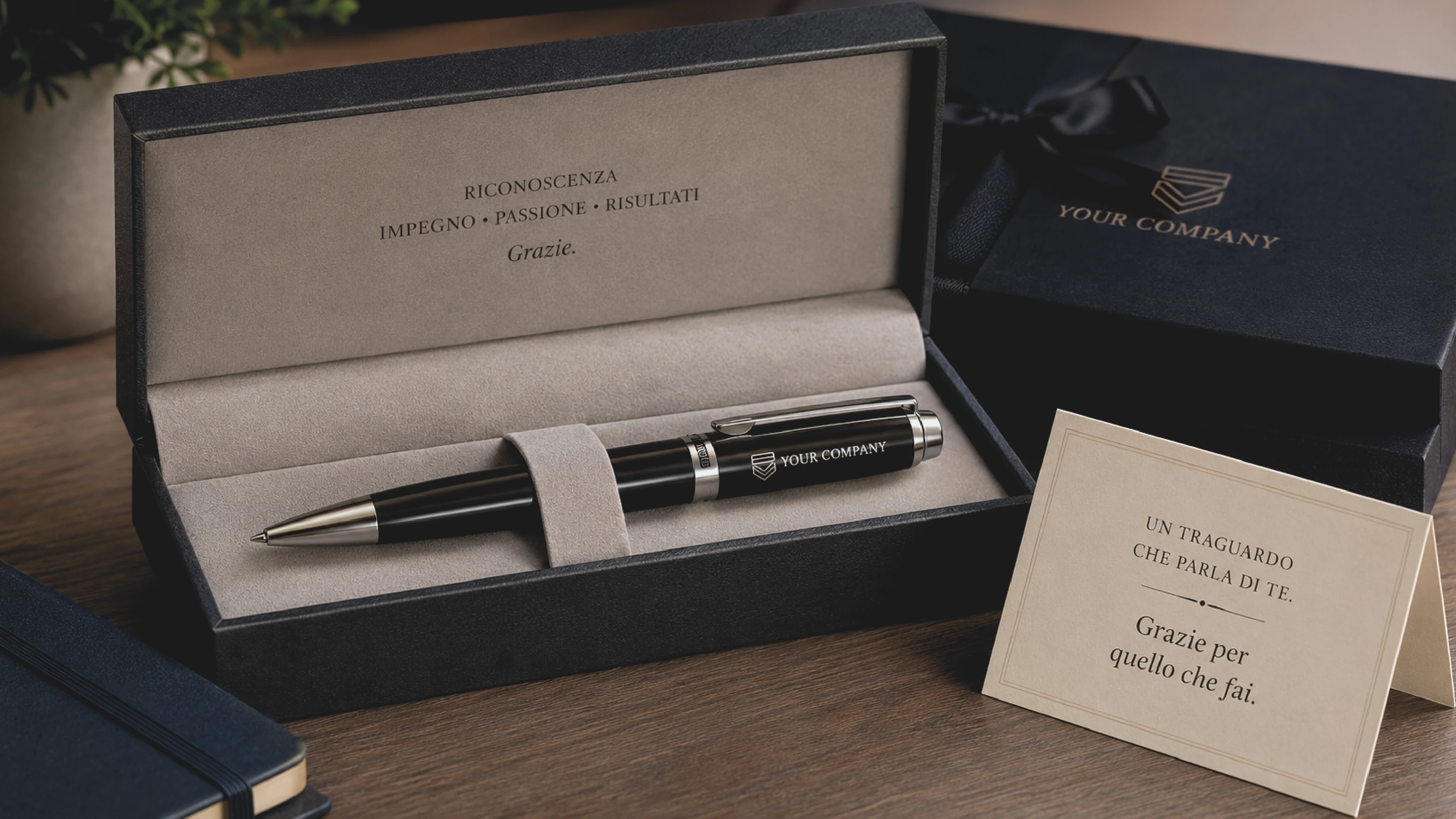 Penna personalizzata in confezione regalo come gadget premio aziendale