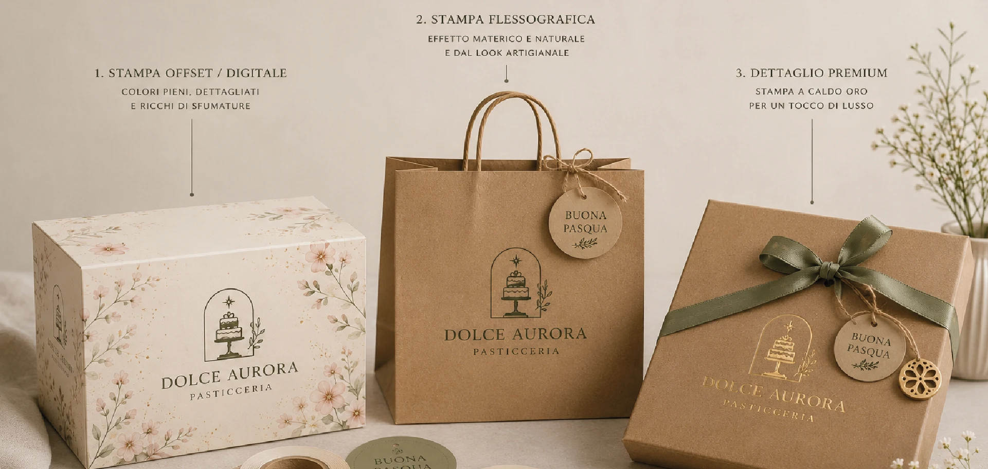 confronto tra materiali e tecniche di stampa per packaging festività personalizzato