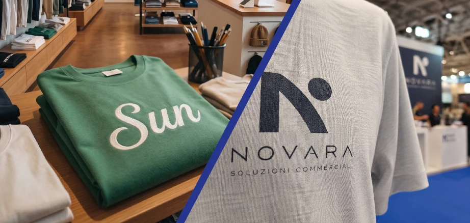 Confronto tra t-shirt personalizzate per staff aziendale e t-shirt promozionali per eventi e fiere