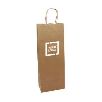 Shopper portabottiglie personalizzate con logo su due lati per enoteche e cantine