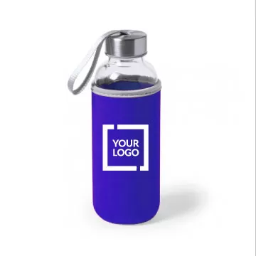 Bottiglia in vetro da 500 ml personalizzata con stampa del logo aziendale