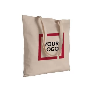 Borse shopping in cotone personalizzate con manici lunghi per eventi e promozione